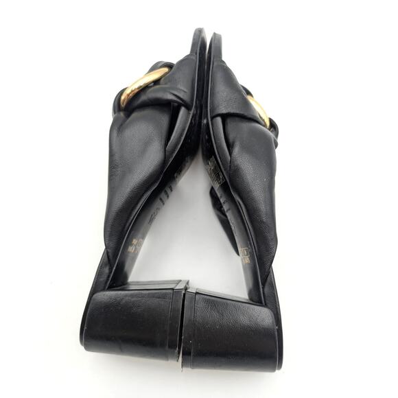 Stuart Weitzman Cece Block Heel Sandal Women's Open Toe Black Size US8B EU38.5 - Picture 6 of 14